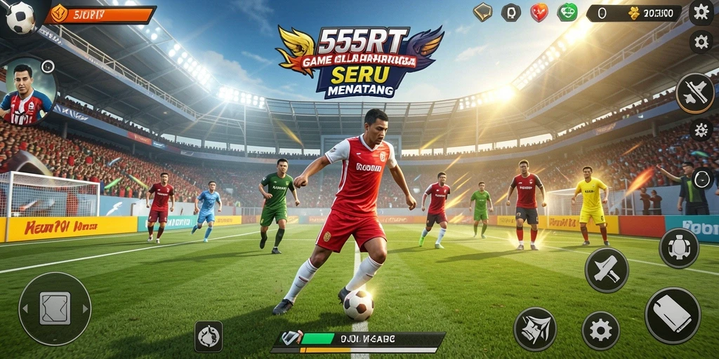 Screenshot gameplay 55RT dengan suasana olahraga yang intens.