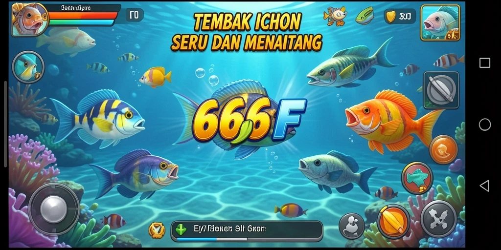 Screenshot gameplay Tembak Ikan yang menegangkan dan mengasyikkan.