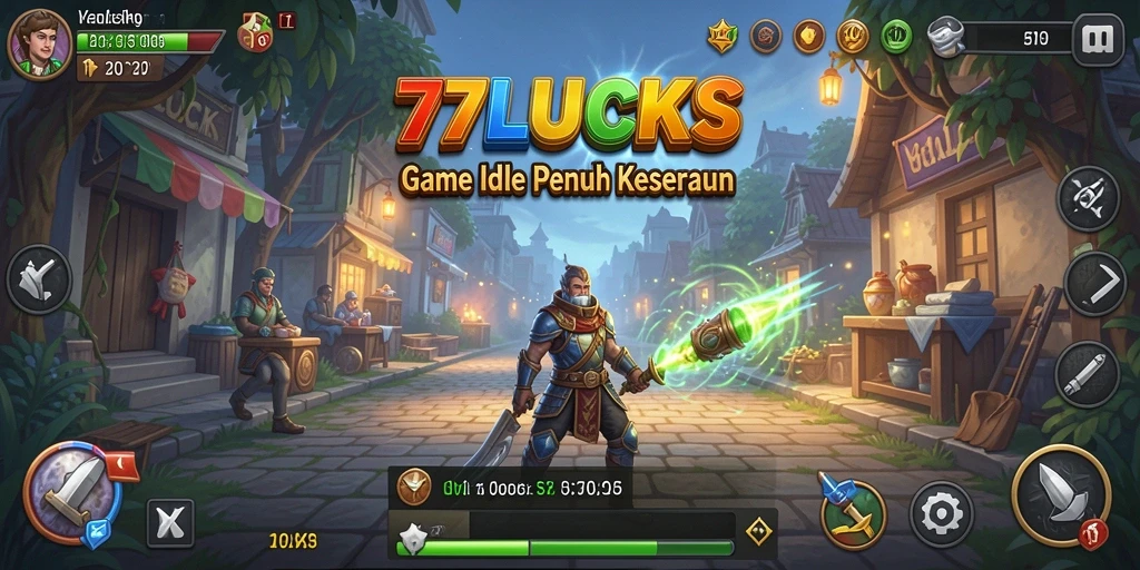 Tampilan gameplay dan mekanisme Idle yang menarik di 77LUCKS.