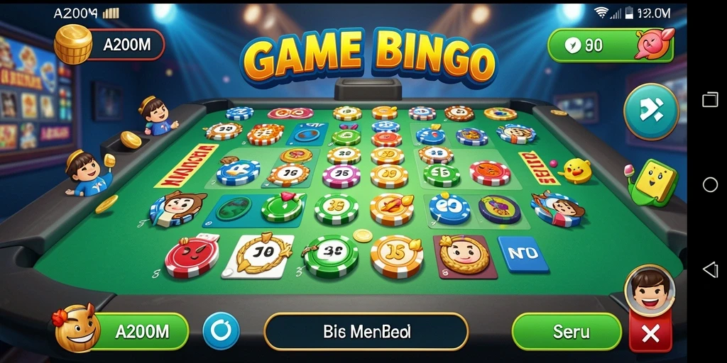 Screenshot gameplay A200M menampilkan pengalaman seru Bingo.