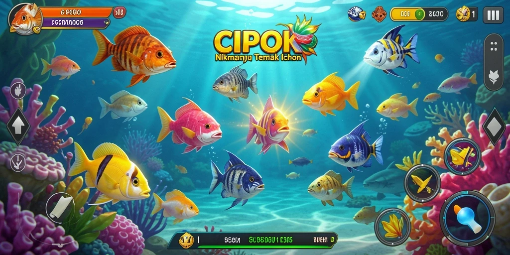 Screenshot gameplay Tembak Ikan dari CIPOK yang penuh aksi.