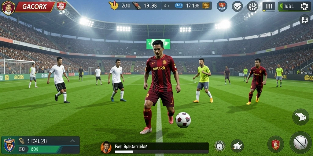 Tampilan gameplay GACORX yang mendebarkan saat pertandingan.