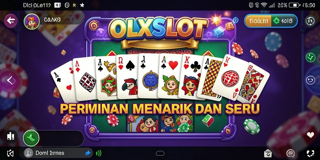 Screenshot OLXSLOT menampilkan gameplay seru permainan Domino.