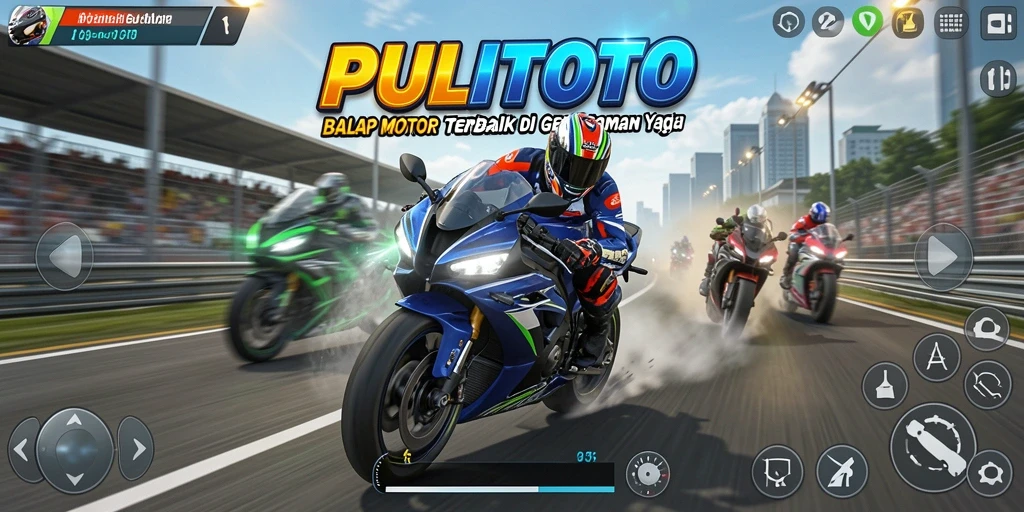 Tampilan menarik gameplay balap motor PULITOTO.