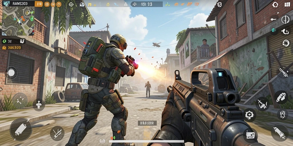 Tampilan gameplay RANS303 menampilkan pertarungan seru dan aksi mendebarkan.