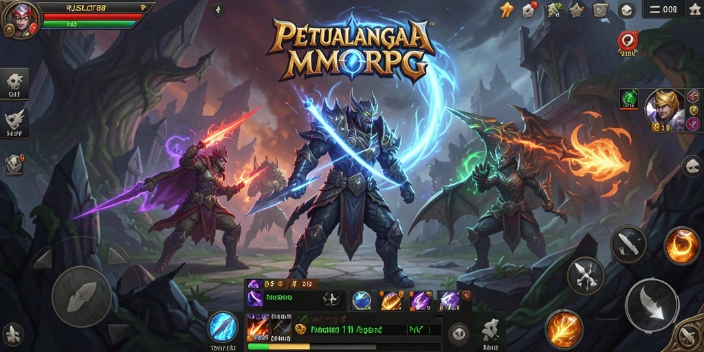 Tampilan gameplay RJSLOT88 yang menarik dan penuh aksi di dunia MMORPG.