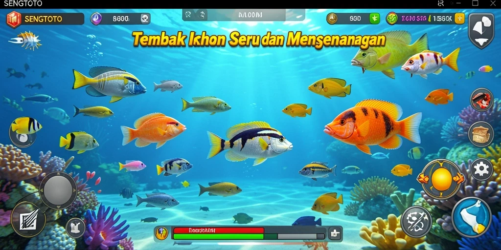 Tampilan menarik dari gameplay SENGTOTO Tembak Ikan.