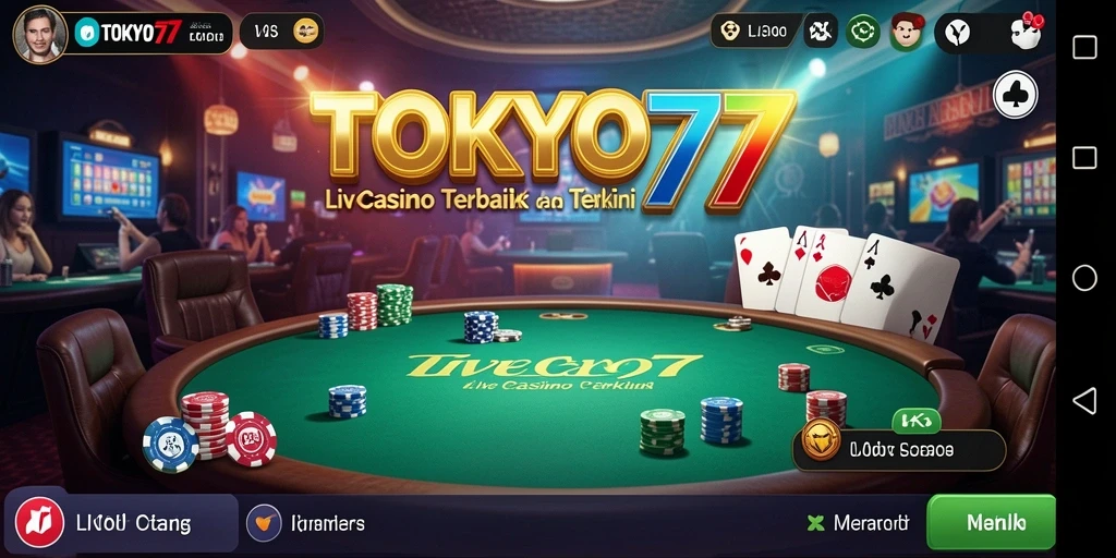 Tampilan menarik dari gameplay Live Casino TOKYO77 yang menyenangkan.